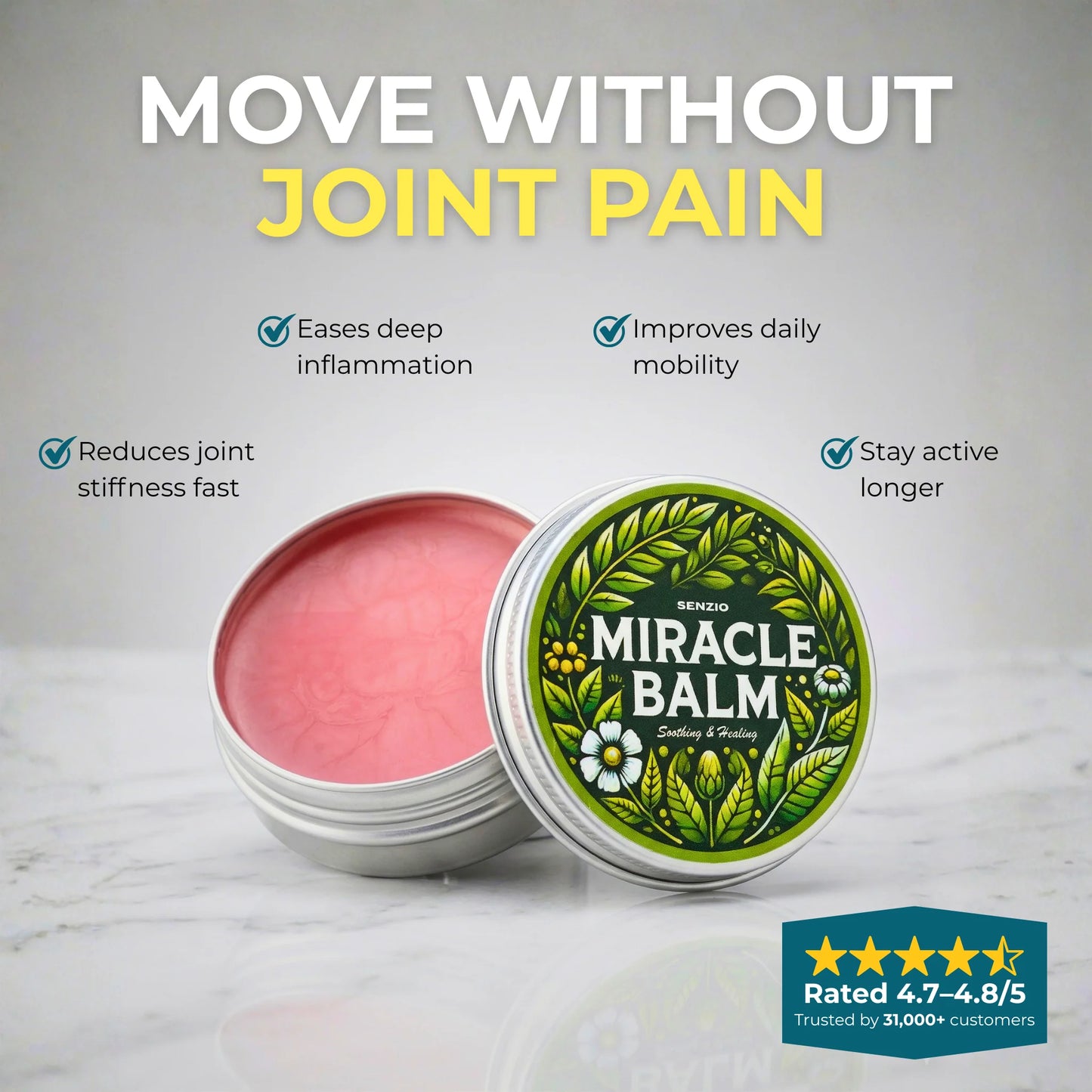 Herbal Miracle Balm for Pain Relief - Buy 1 Get 1 Free