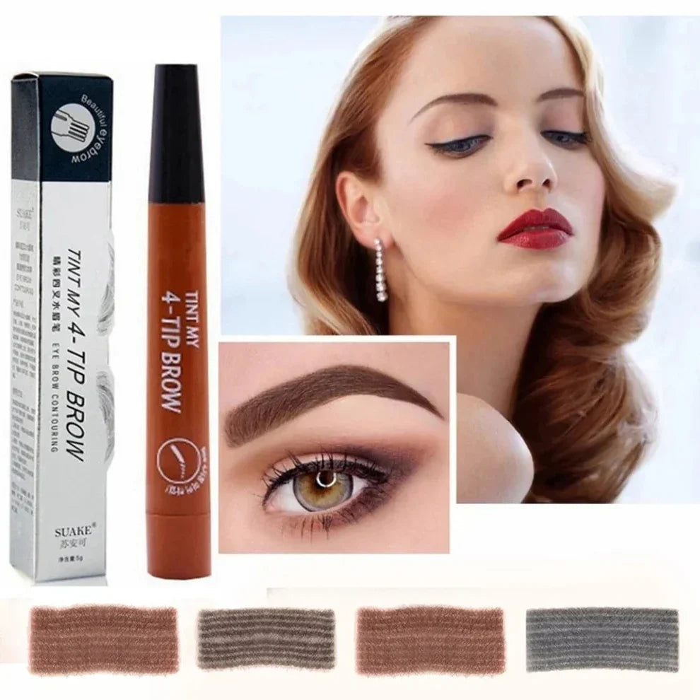 Waterproof Eyebrow Pen with Pointed Tip